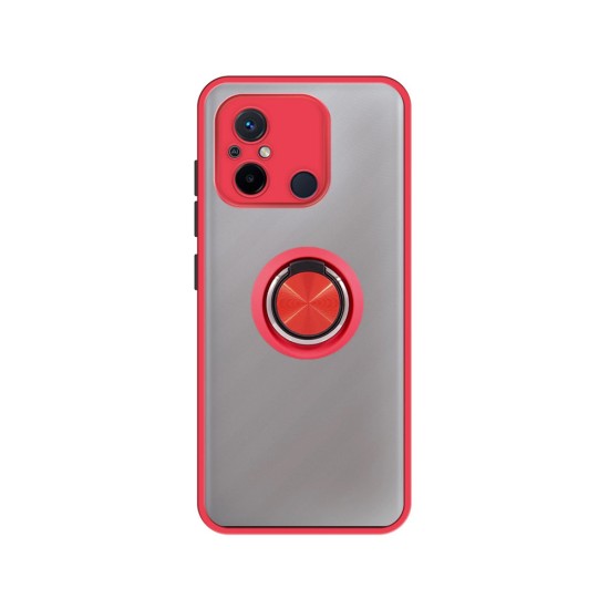 Capa com Anel de Suporte para Xiaomi Redmi 12c Vermelho Capa com Anel de Suporte para Xiaomi Redmi 12c Vermelho